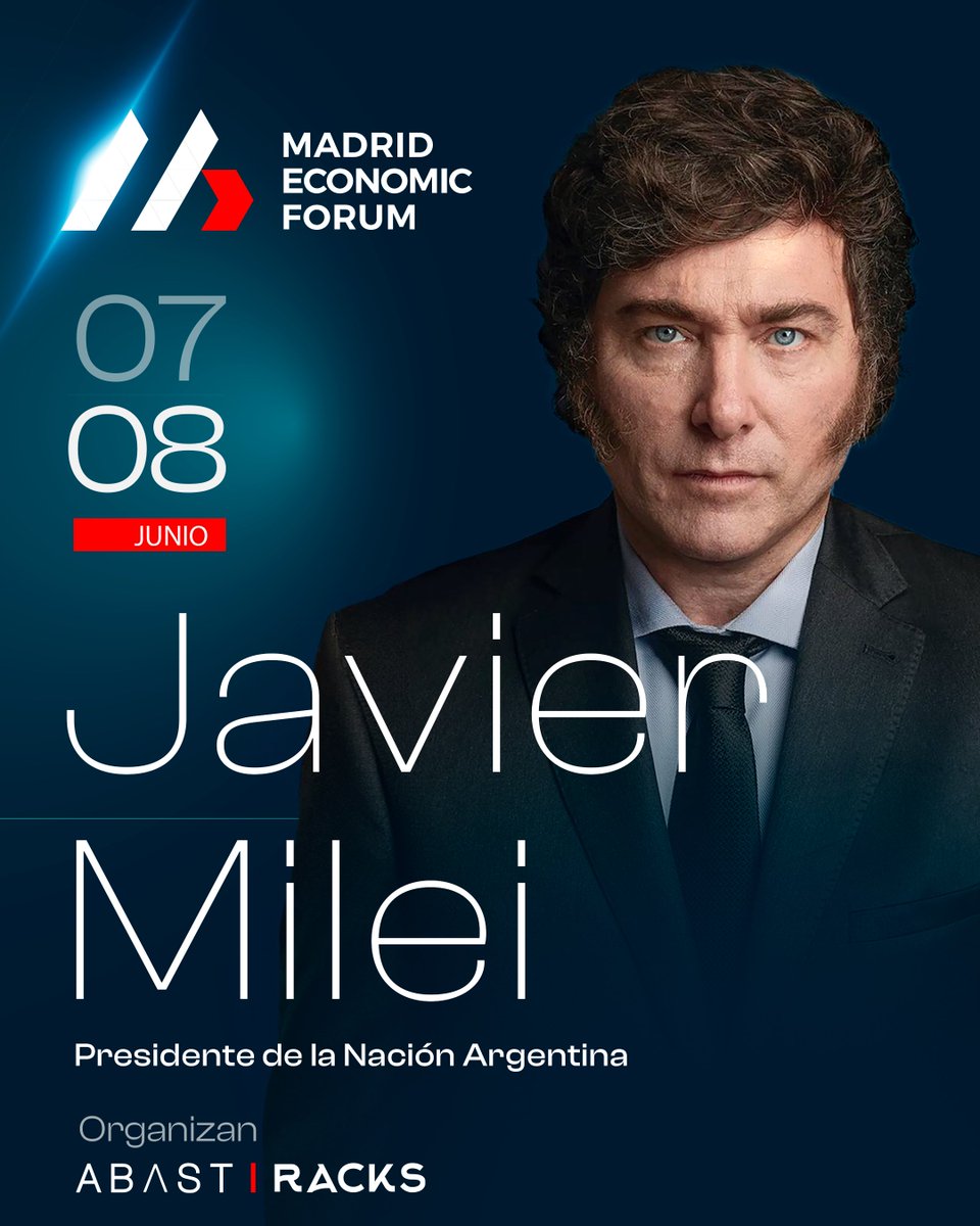 Wall Street Wolverine (@wallstwolverine) on Twitter photo Cuando iniciamos el proyecto del <a href="/madridecoforum/">Madrid Economic Forum</a> jamás me habría imaginado que lograríamos tener un cierre de semejante nivel.
Muchas gracias <a href="/JMilei/">Javier Milei</a> por ser parte del mayor evento económico de la historia de España. Cuando iniciamos el proyecto del <a href="/madridecoforum/">Madrid Economic Forum</a> jamás me habría imaginado que lograríamos tener un cierre de semejante nivel.
Muchas gracias <a href="/JMilei/">Javier Milei</a> por ser parte del mayor evento económico de la historia de España.