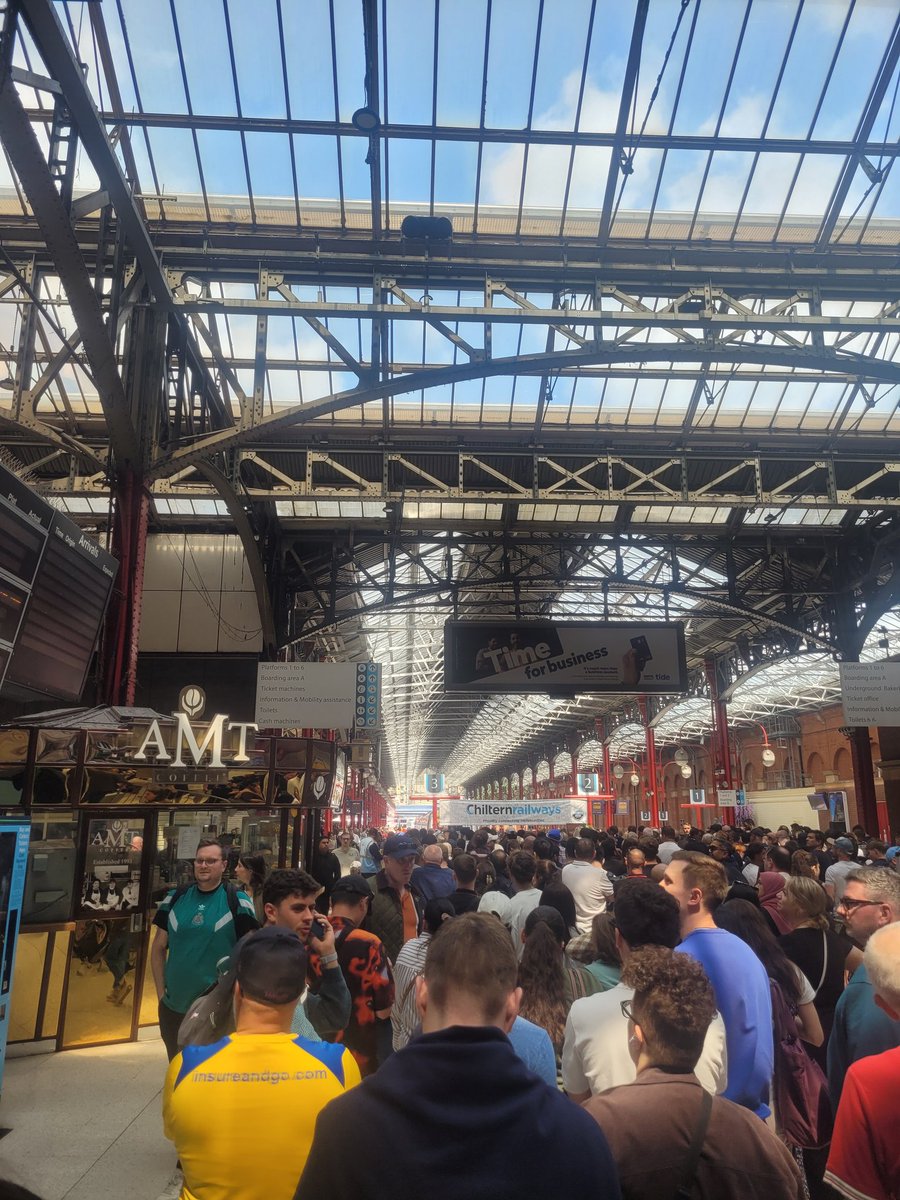 Travel chaos at Marylebone ahead of the biggest National League play-off final ever, with around 50,000 expected to watch Oldham take on Southend.