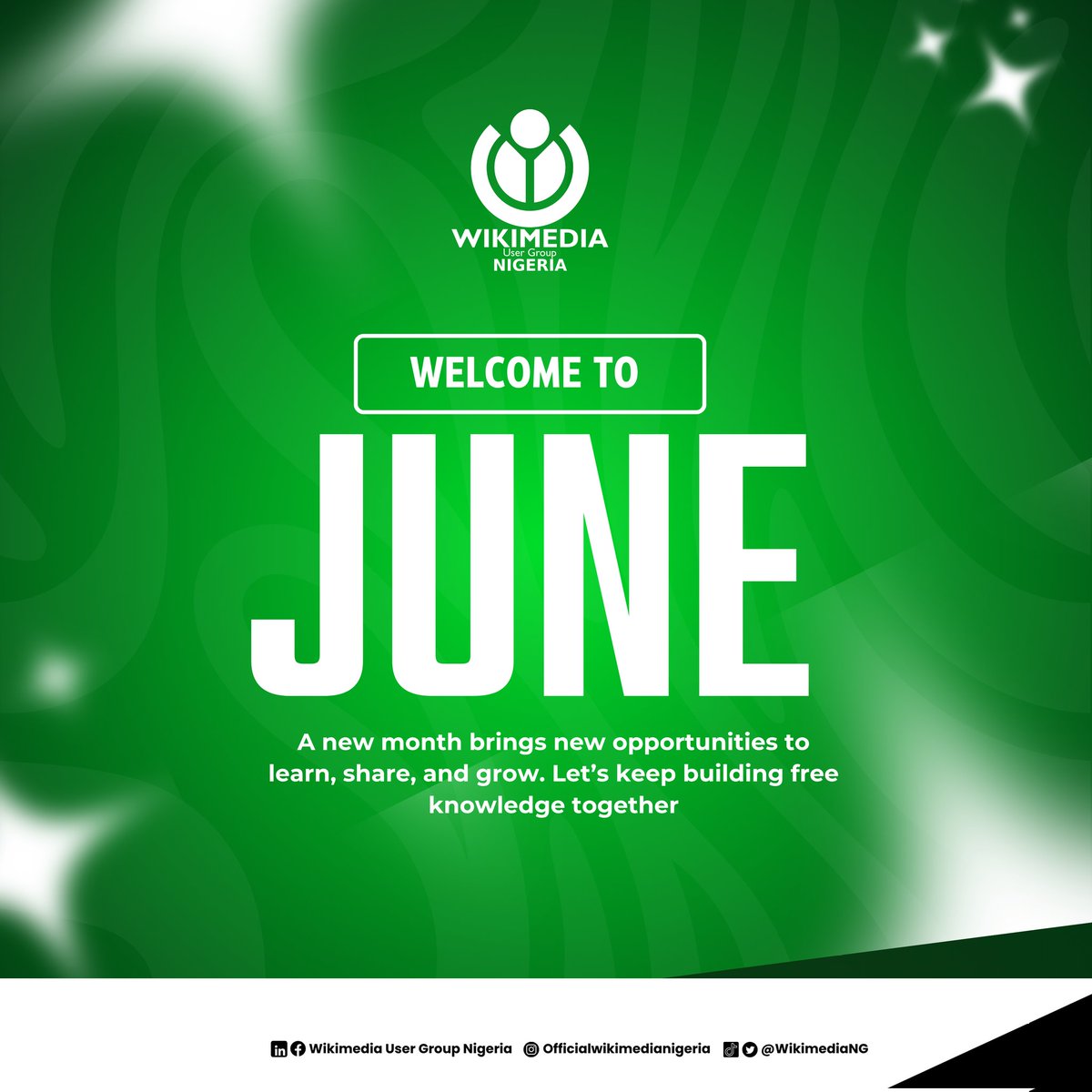 Welcome to June!

New month, fresh energy! Let’s keep promoting free knowledge and empowering communities across Nigeria.

#wikipedia #newmonth