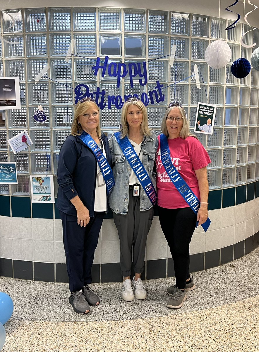 Happy retirement to Mrs. Boulton, Mrs. Coressel, and Mrs. Miller!! These ladies will be greatly missed at AES. We wish them nothing but the very best!!! 🎉🎉