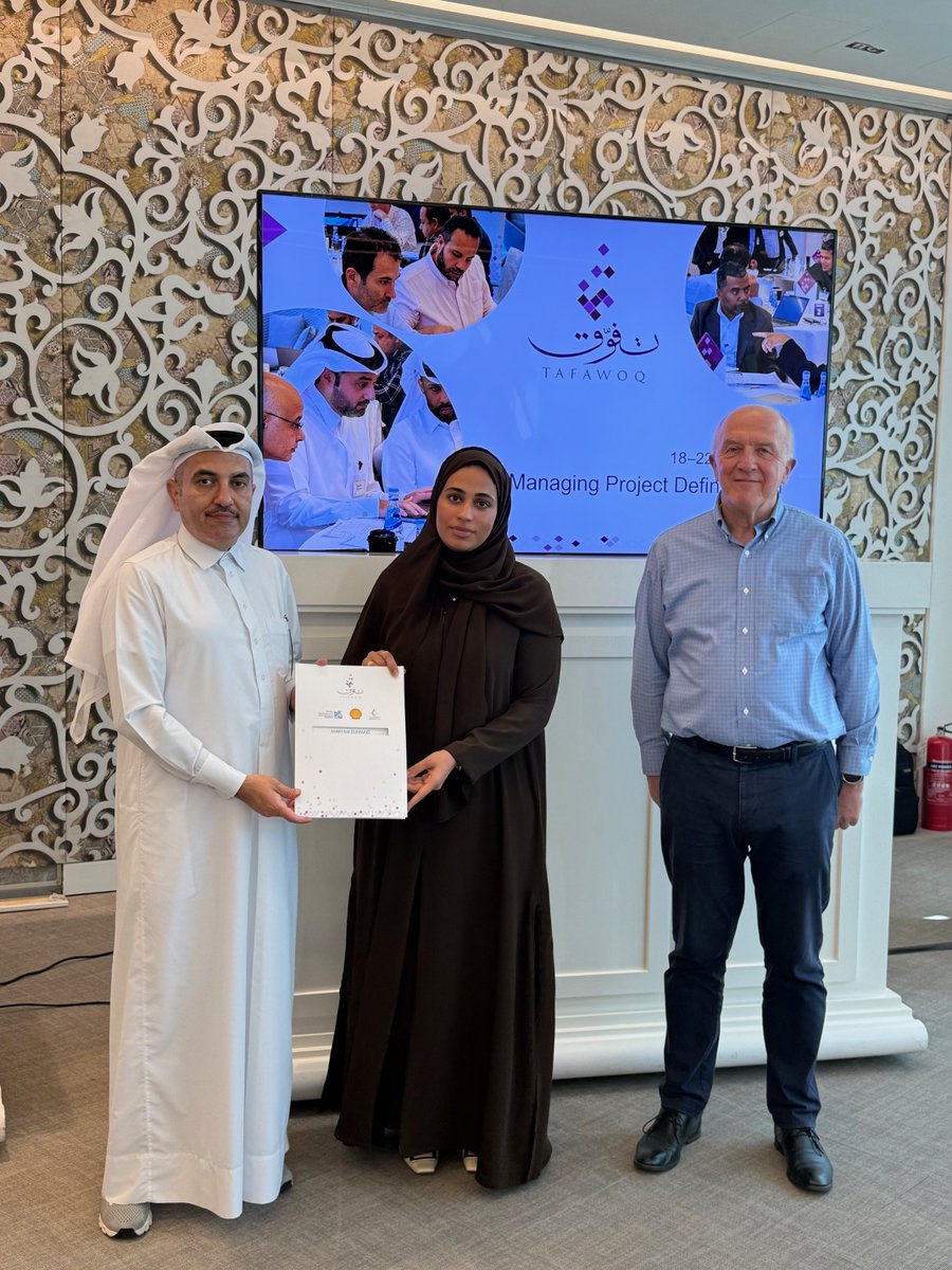 Last week TAFAWOQ successfully concluded the advanced course “Managing Project Definition I”. The training focuses on understanding the Concept Selection Decision and the techniques &amp; skills needed for improving the Front-End Development activities that follows.
A big thanks to