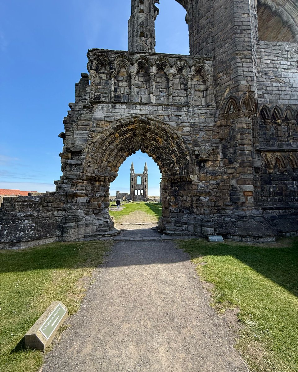 In the heart of St Andrews, the majestic Cathedral stands as a whisper of the past, while the Rules Tower watches over with timeless wisdom. 🕰️ What stories do the stones hold, and how do they shape our understanding of faith and history? #StAndrews #Scotland #Heritage