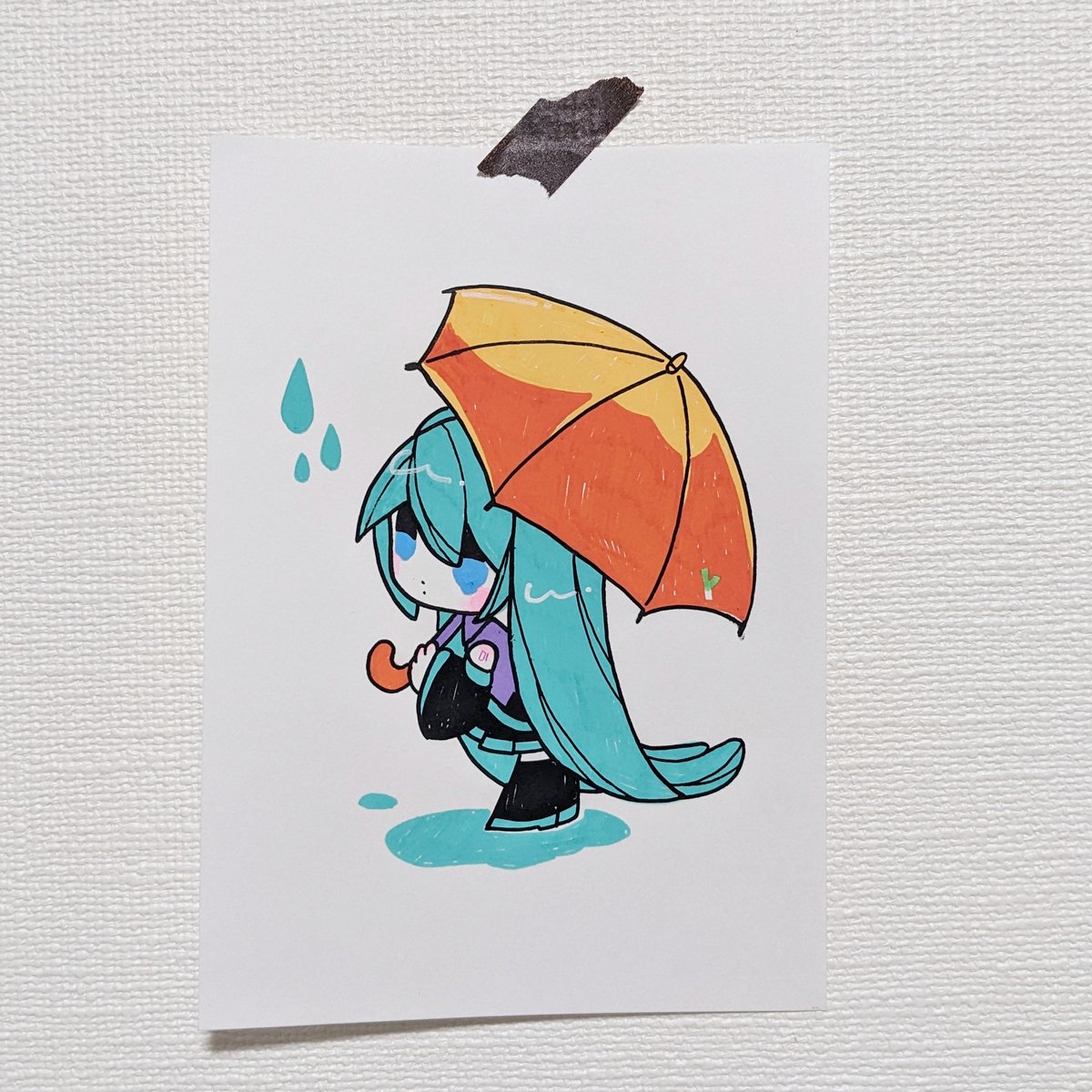 「BOOTHにて雨傘なミクさんの原画販売します 期間6/8まで」|なののイラスト