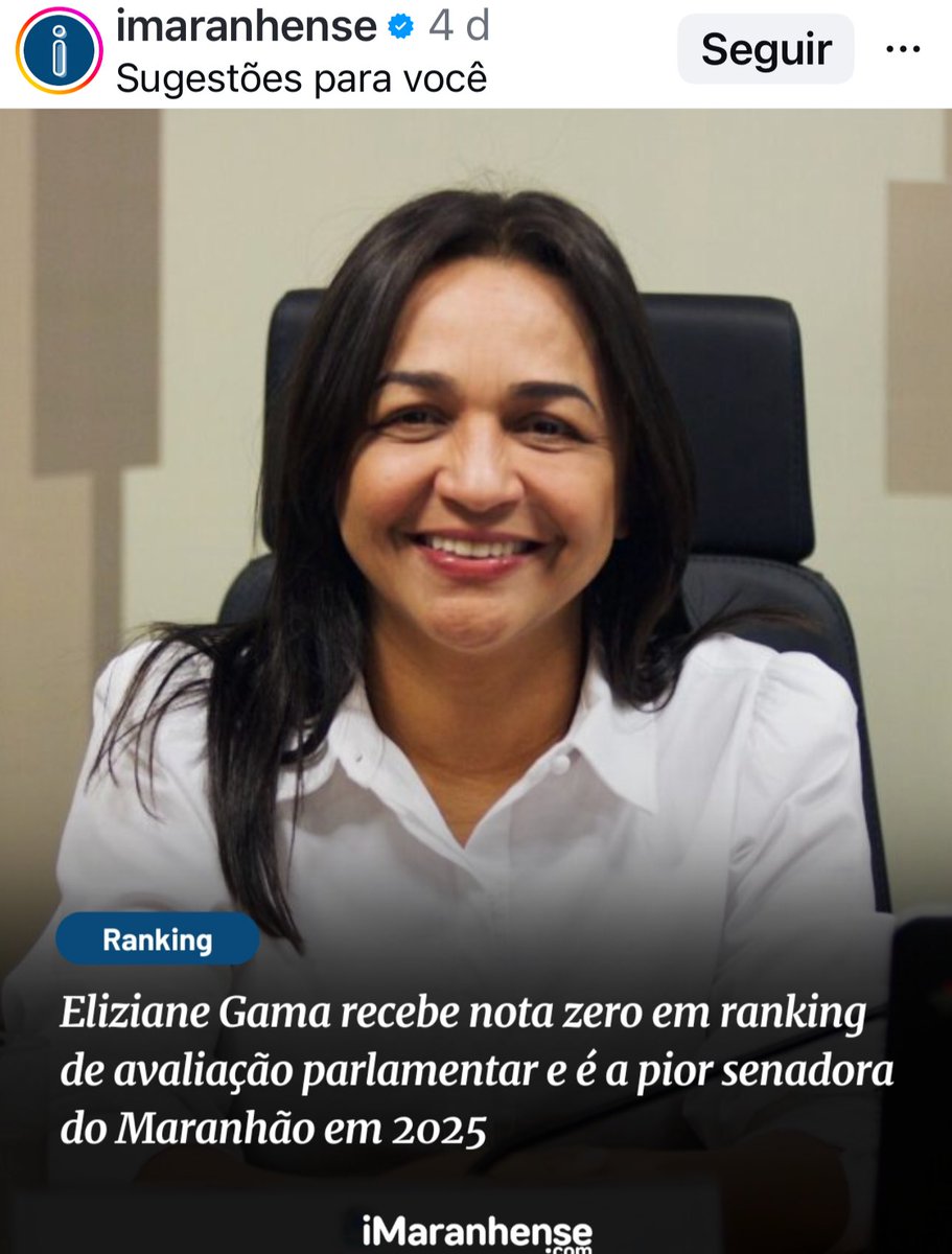 Valdemar Paiva (@valdemarpaiva1) on Twitter photo ATENÇÃO! Eleitores do Estado do Maranhão, a senadora Eliziane Gama - <a href="/elizianegama/">Eliziane Gama</a> - votou contra o marco do saneamento basico e não assinou a CPMI do roubo dos velhinhos aposentados do INSS. Em 2026 ele vai pedir novamente o seu voto para o Senado Federal.
DIGA NÃO PRA ELA. ATENÇÃO! Eleitores do Estado do Maranhão, a senadora Eliziane Gama - <a href="/elizianegama/">Eliziane Gama</a> - votou contra o marco do saneamento basico e não assinou a CPMI do roubo dos velhinhos aposentados do INSS. Em 2026 ele vai pedir novamente o seu voto para o Senado Federal.
DIGA NÃO PRA ELA.