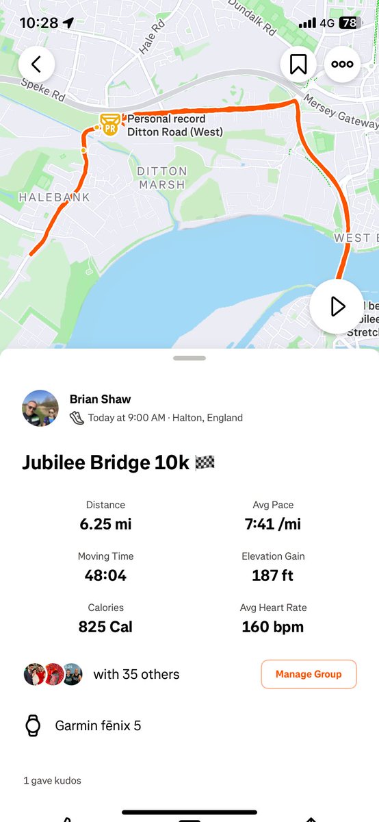 BriShaw81's tweet image. Jubilee Bridge 10k today with @RunThroughUK 🏃‍♂️🏁🏅

Another great event, made up with 48:04, first sub50 in 3yrs and fastest since Aug 2021

Great running by Paul &amp;amp; Michelle too!!

Next up parkrun attempt then training for @ManchesterHalf in Oct 😎

#MojoBack 😃