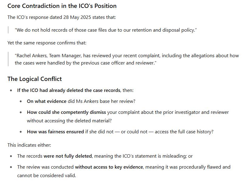 whileincare's tweet image. The #ICONews cannot regulate with integrity while shielding its own staff from scrutiny.
Dismissing evidence, destroying case records, and ignoring GDPR breaches isn't oversight - it's institutional deflection.
@ICOnews #Accountability