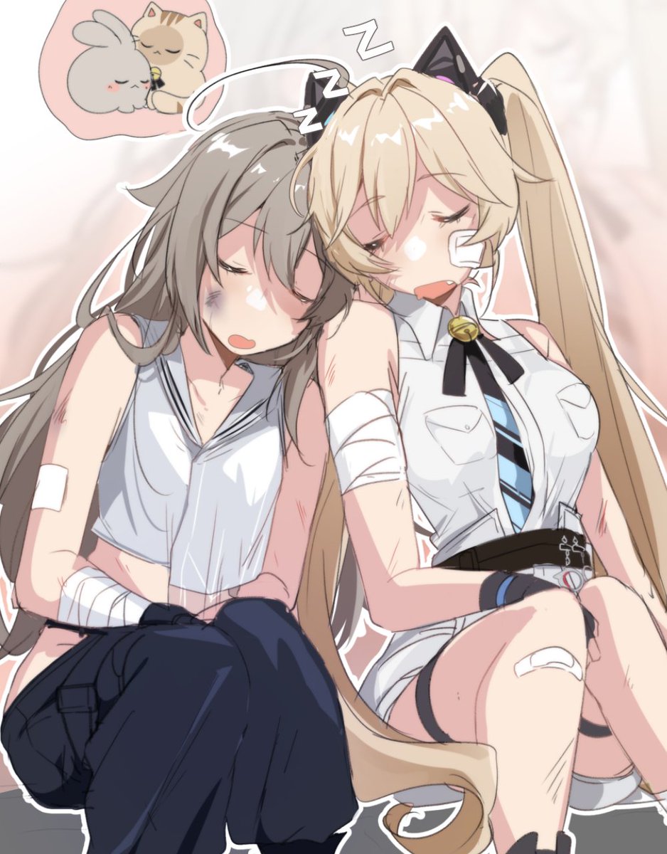 ૮꒰˶ - ˕ -꒱₍^- ˕ -^₎⟆ Zzz
____________  
#rkgk #ストリノヴァ #Strinova #StrinovaFanart