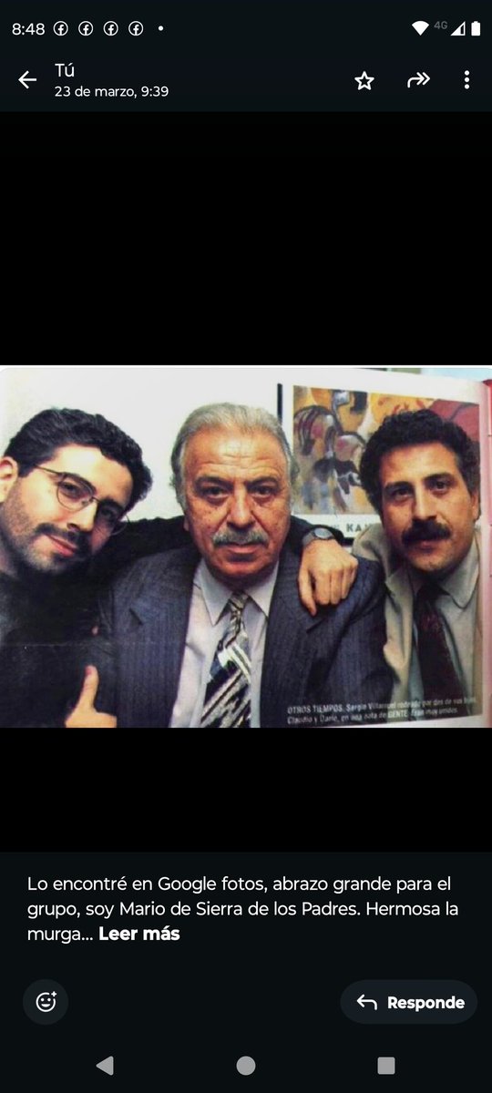 Está foto la encontré en Google Fotos , pensé que te iba a gustar verla. Un capo tú viejo y tú hermano, un abrazo desde Sierra de los Padres soy Mario. <a href="/VillarruelDario/">Dario Villarruel</a>