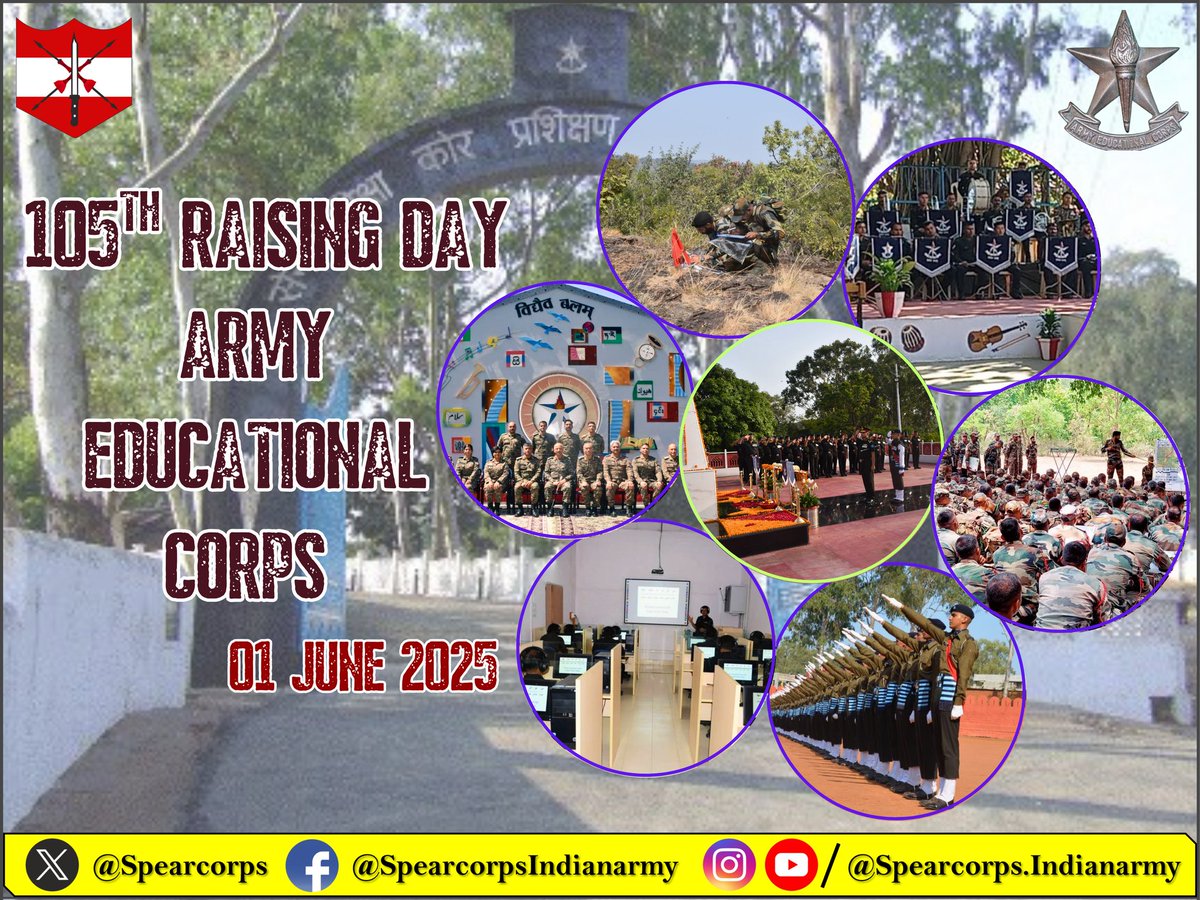 Lt Gen Abhijit S Pendharkar, GOC #SpearCorps and all ranks convey best wishes to all Ranks, Veterans &amp; Families of Army Educational Corps #AEC on the occasion of Corps Day.

<a href="/adgpi/">ADG PI - INDIAN ARMY</a>
<a href="/easterncomd/">EasternCommand_IA</a>

Facebook - facebook.com/share/p/1Wjd9u…

Instagram - instagram.com/p/DKW3F_PJUzI/…