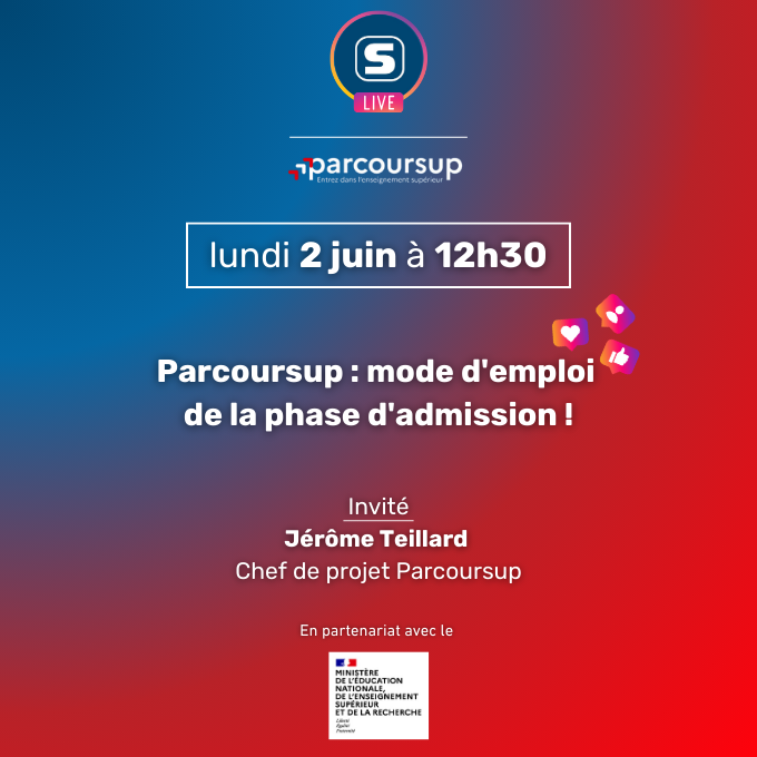 Studyrama (@studyrama) on Twitter photo #parcoursup
🔴Lundi 19h, c'est la phase d'admission Parcoursup !
📣Pour répondre à vos questions et vous expliquer le fonctionnement de cette phase, RDV lundi à 12h30 avec Jérôme Teillard de <a href="/parcoursup_info/">Parcoursup</a> sur notre compte #instagram pour un live ! #parcoursup
🔴Lundi 19h, c'est la phase d'admission Parcoursup !
📣Pour répondre à vos questions et vous expliquer le fonctionnement de cette phase, RDV lundi à 12h30 avec Jérôme Teillard de <a href="/parcoursup_info/">Parcoursup</a> sur notre compte #instagram pour un live !