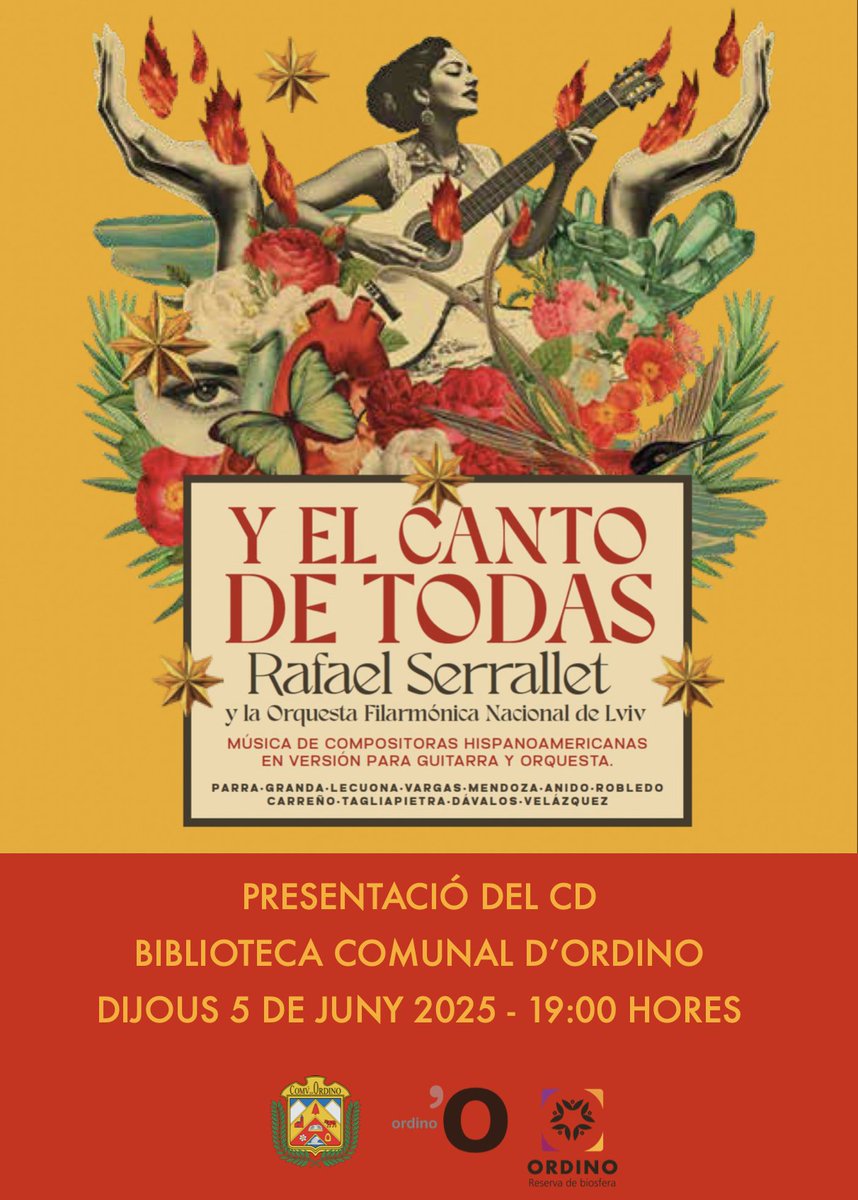 🎶 Presentació del disc “Y el canto de todas”🎶

📅 Dijous 5 de juny
🕖 19:00 hores
📍 Biblioteca d'Ordino

🎬 També projectarem el documental del making of de la gravació i estrenarem en primícia el videoclip amb <a href="/LiquidDansa/">Escola Líquid Dansa</a> 
#yelcantodetodas #latingrammy <a href="/LatinGRAMMYs/">The Latin Recording Academy / Latin GRAMMYs</a>