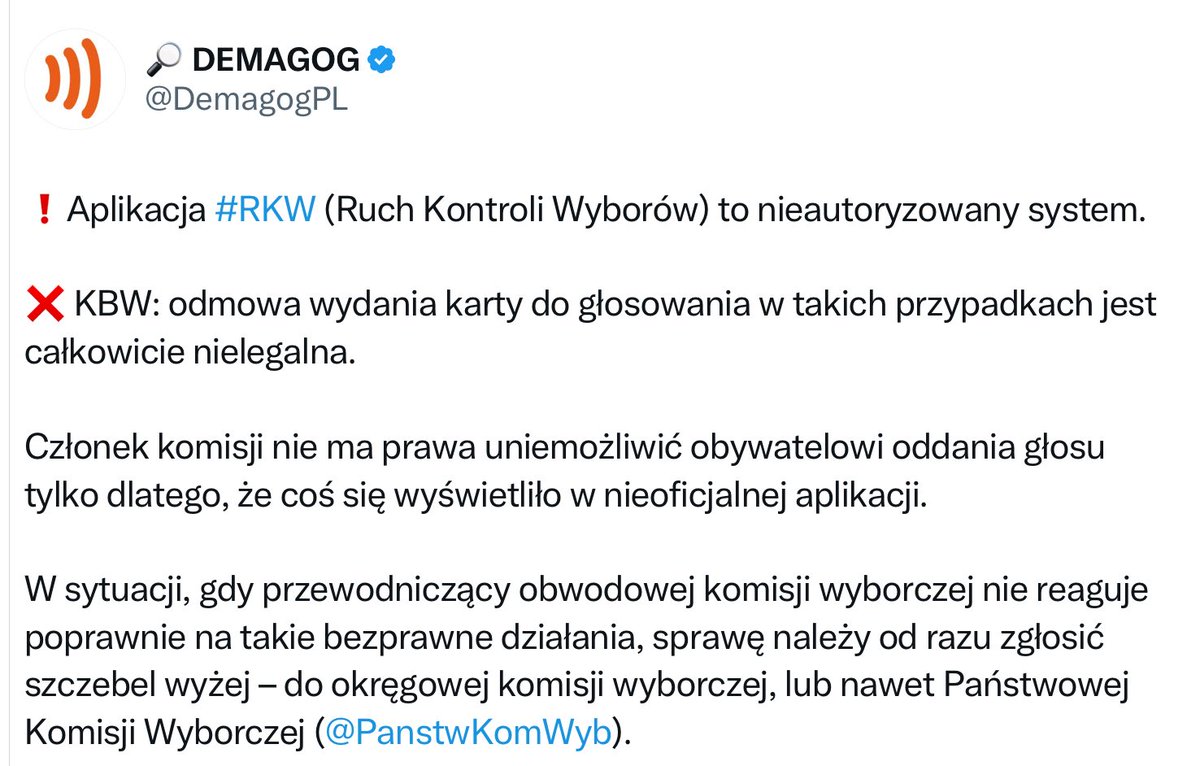 tzw. aplikacja RKW to fałszywka.
podaj dalej