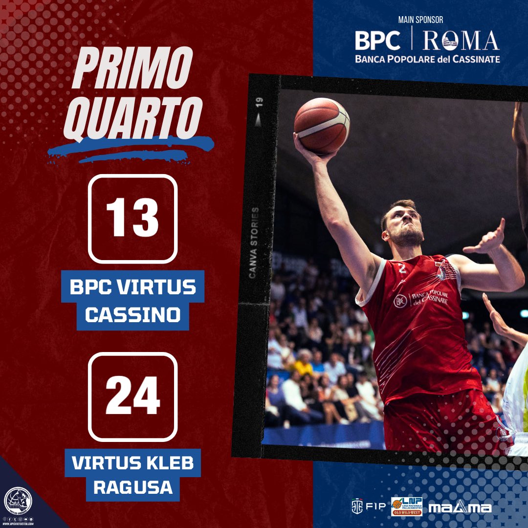 ⏹️ Termina il 1º Quarto al PalaPadua di Ragusa‼️
📊 LIVESTATS: netcasting3.webpont.com/?ita3_b_plo_12

#LosCassinos2k25