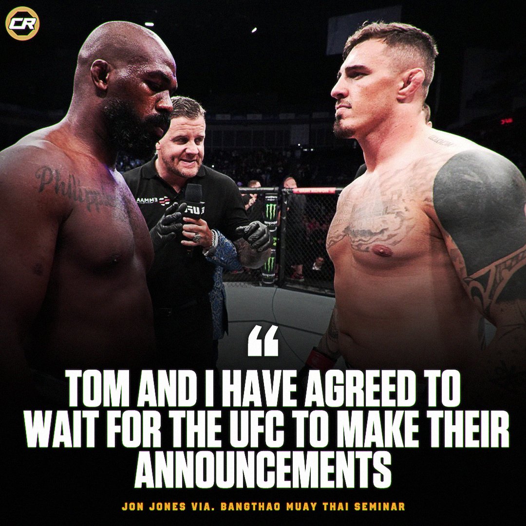 🚨 Jon Jones provides an update on the Tom Aspinall fight

"The UFC, I and Tom, we all got a lot of stuff happening behind the scenes...

Right now, Tom and I have agreed to wait for the UFC to make their announcements. So I legally can't really talk about it." 👀