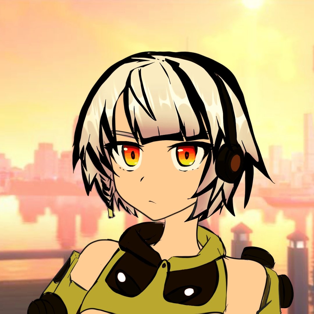 wolfwangwang's tweet image. 还是绝区零开服的那会画的，真的当时越画越像越看越像11号，少了点安比憨憨的感觉了😭