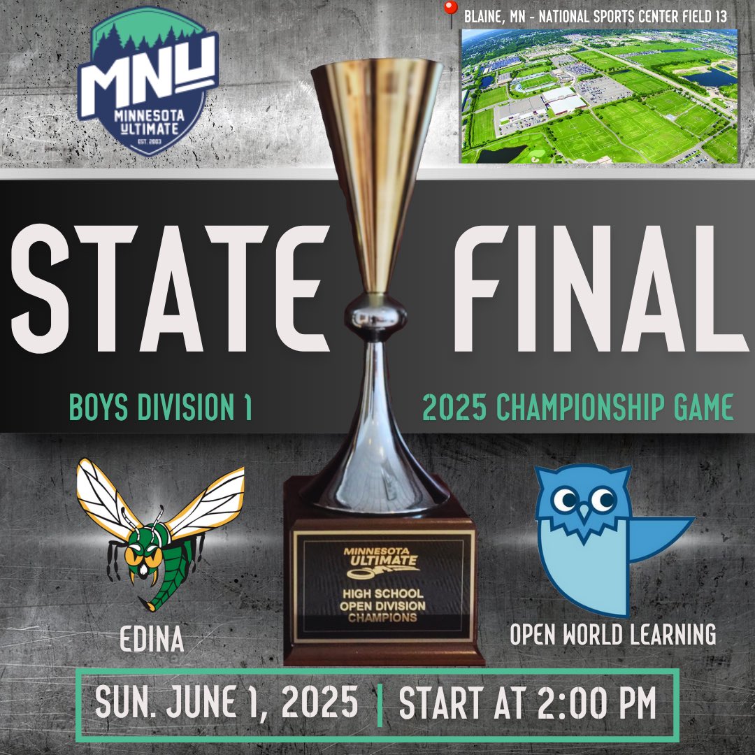 EDINA VARSITY BOYS WILL BE PLAYING FOR A MN HS STATE CHAMPIONSHIP! Game starts at 2pm vs Open World, Field 13 in Blaine at the National Sports Center. Show up! Free to attend