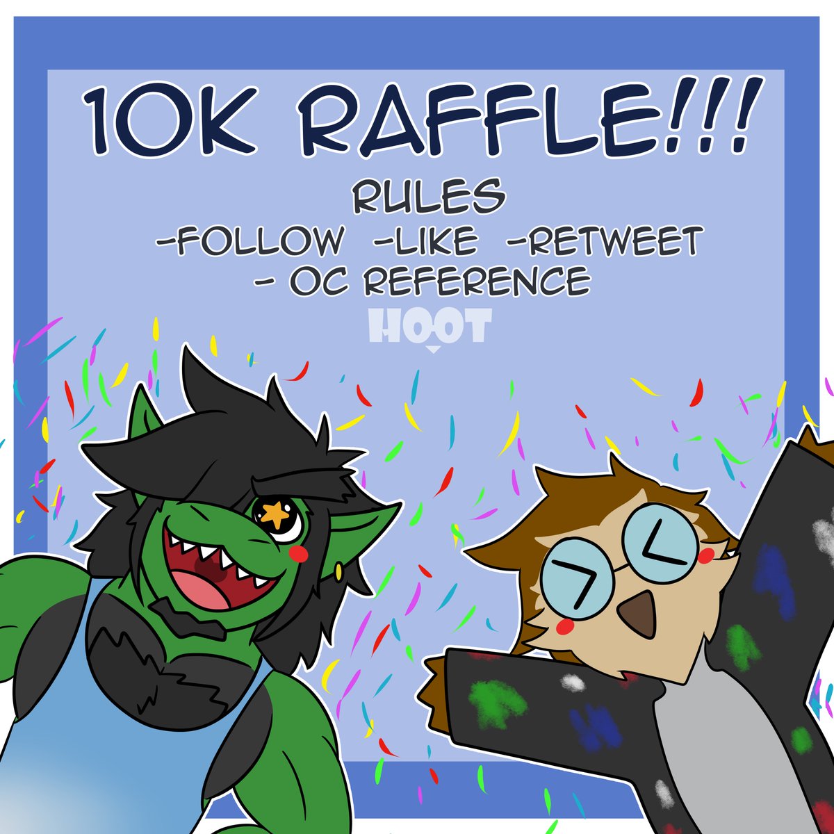 10K FOLLOWERS RAFFLE!
Since we reached 10K, is time to do a raffle! Here are the rules to join:

- Follow me
- Retweet this post
- Comment with your character's reference

Raffle will end on the 15th of this month! The winner will get a full drawing~
Thankyou all and good luck!💚