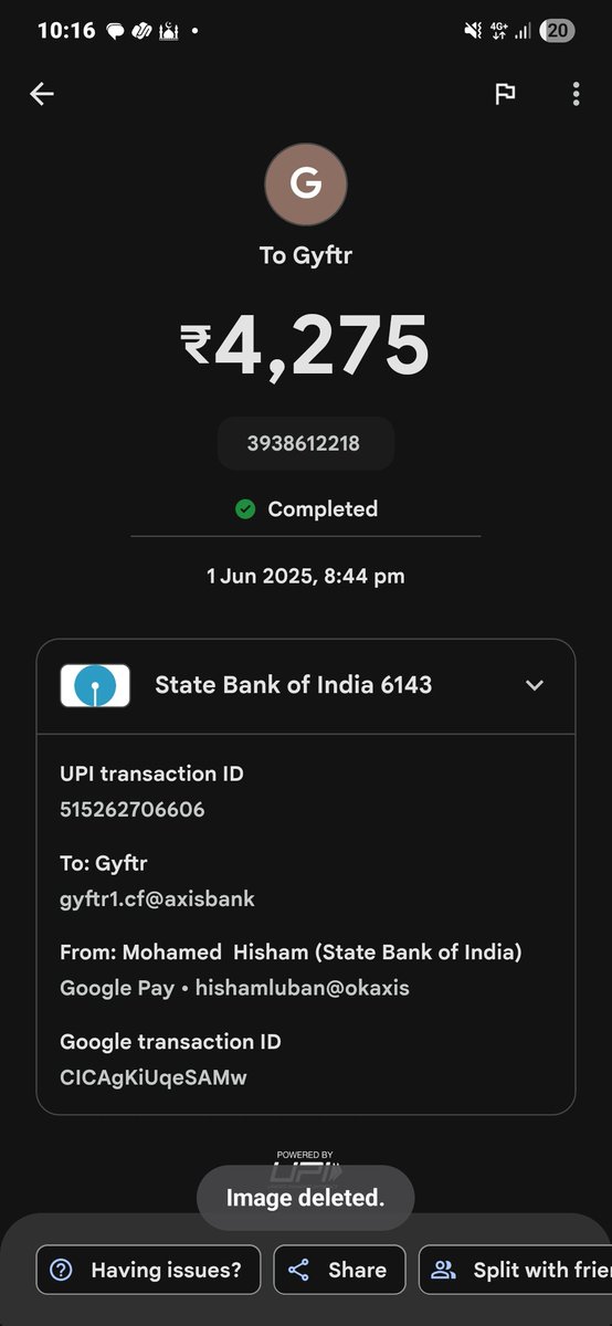 refunded and hence i paid cash for the items as i didnt want to inconvenience the cashier by buying another voucher while infront of him and was the last customer in store. as u can see i bought it at 8:44pm and it didnt go through. after i left the store 2/~
