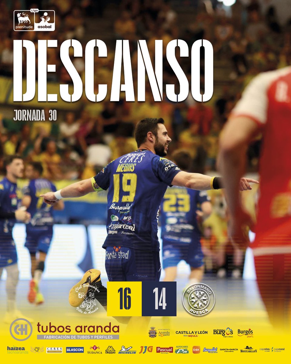 ⌛️ 𝗗𝗘𝗦𝗖𝗔𝗡𝗦𝗢 | 1️⃣6️⃣-1️⃣4️⃣ | Final de la primera mitad. Duelo trabado y cargado de exclusiones que de momento deja todo abierto. 

¡HASTA EL FINAL 💛!

#VDAHUE
#QueMerezcaLaPena
#SomosASOBAL