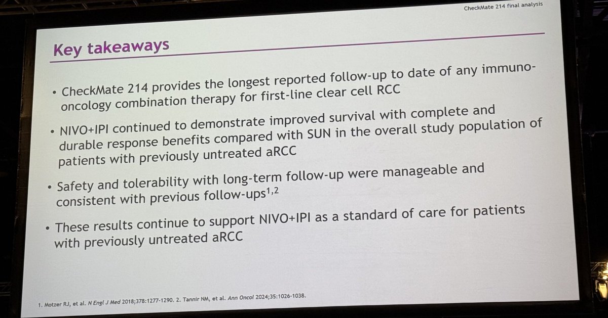 neerajaiims's tweet photo. In the checkmate-214 ph3 trial, it is amazing to see 25% pts (intermediate-poor risk mRCC #kidneycancer ) are alive 8 years after starting treatment with ipilimumab+nivolumab. @motzermd @DrChoueiri Congrats on this remarkable achievements @asco #asco25 @oncolaert @urotoday https://t.co/gnUoFeHdcA