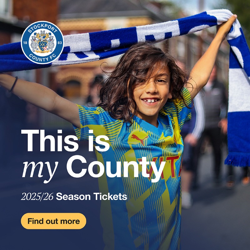 StockportCounty's tweet photo. This is my County 💙
🔜 A reminder that our season ticket renewal window is set to open at 10am on Wednesday 4th June.
Everything you need to know about renewing for the 2025/26 season is available on the club site ��️
#ThisIsMyCounty
