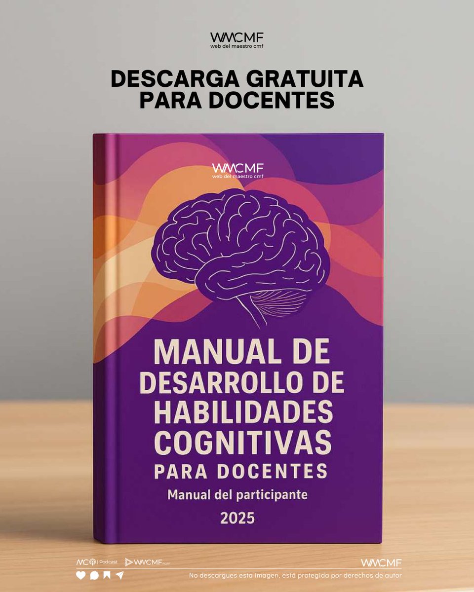 Manual de Desarrollo de Habilidades Cognitivas para docentes | Descarga gratuita en PDF . Enlace: webdelmaestrocmf.com/portal/manual-…

Esta guía es una herramienta poderosa que los docentes pueden utilizar tanto en la formación de sus propios alumnos como en su práctica profesional,