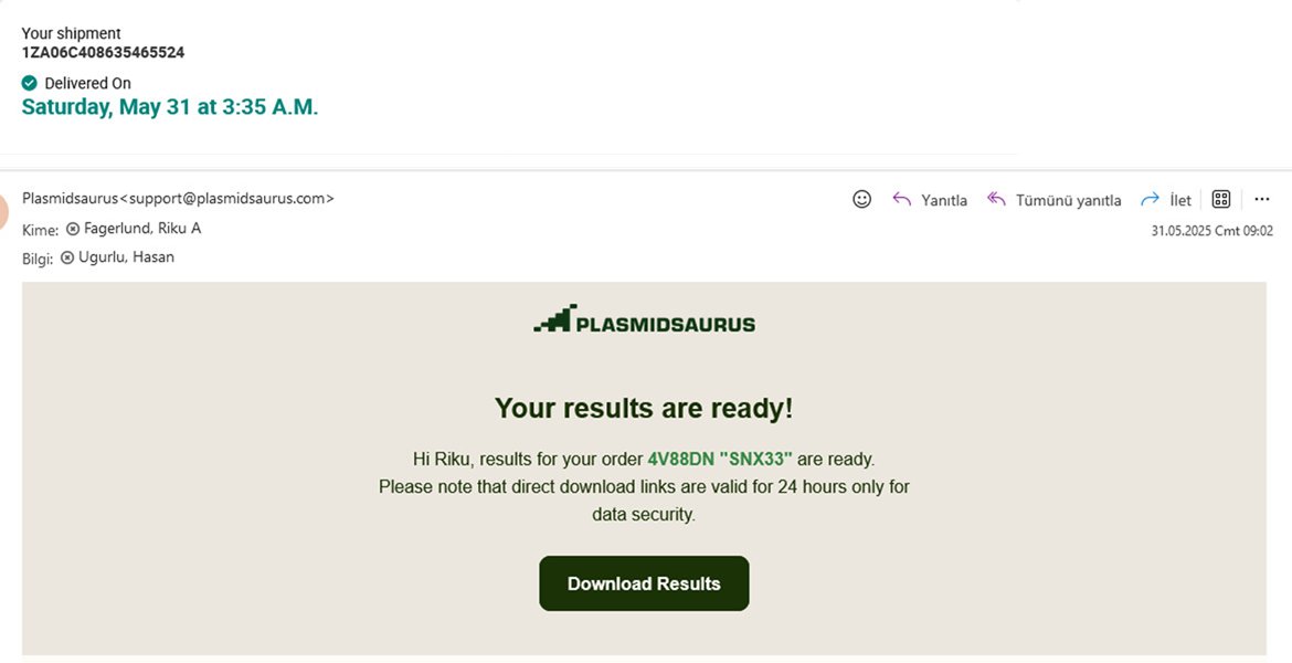 mbghasan's tweet image. Wooow, never expected this level of speed, especially on Saturday.
@plasmidsaurus