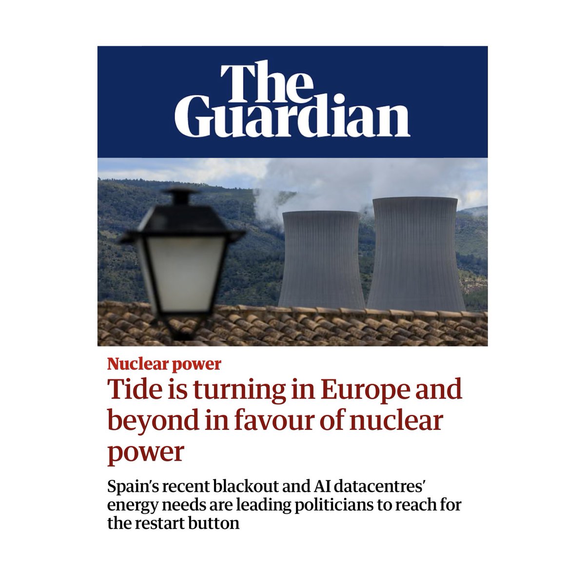 Tide is turning, and we’re surfing it 🌊🏄‍♂️

In just over 3 weeks:
🇪🇸 Apr 28: Iberian blackout revives nuclear debate
🇩🇰 May 15: Denmark rethinks nuclear ban
🇧🇪 May 15: Belgium repeals phase-out law
🇩🇪 May 19: Germany drops EU-level opposition
🇸🇪 May 21: Sweden funds new reactors