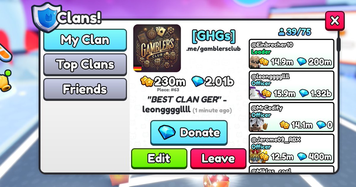 TOP 1 CLAN FROM GERMANY!! WRITE UR USERS IN THE COMMENTS