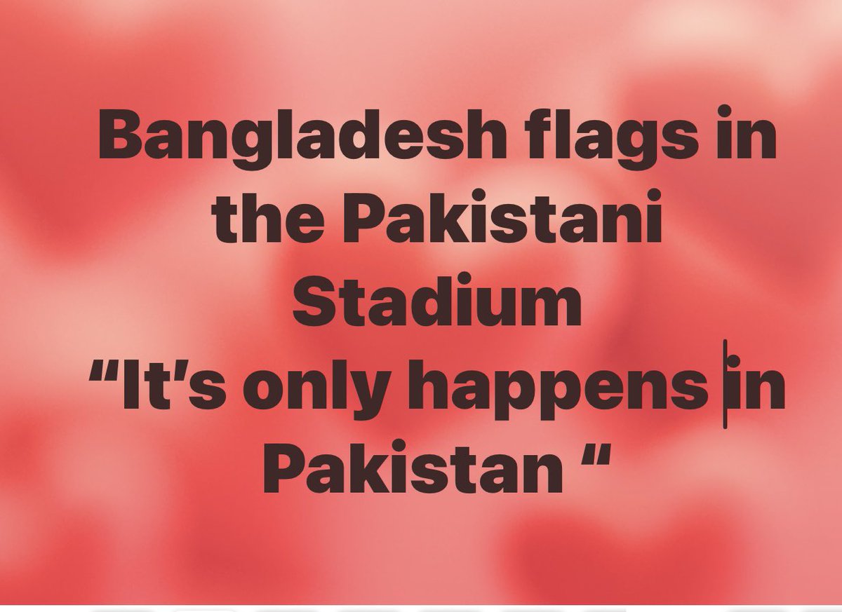 Sikanderbakhts's tweet image. Proud of you Pakistan , Bangladeshi flags in the stadium wow , as the saying goes “it only happens in PAKISTAN“ our neighbours didn’t even allowed us to host our flags in the Stadium during a match so this is PAKISTAN . @OfficialDGISPR @BCCI @TheRealPCB @MohsinnaqviC42