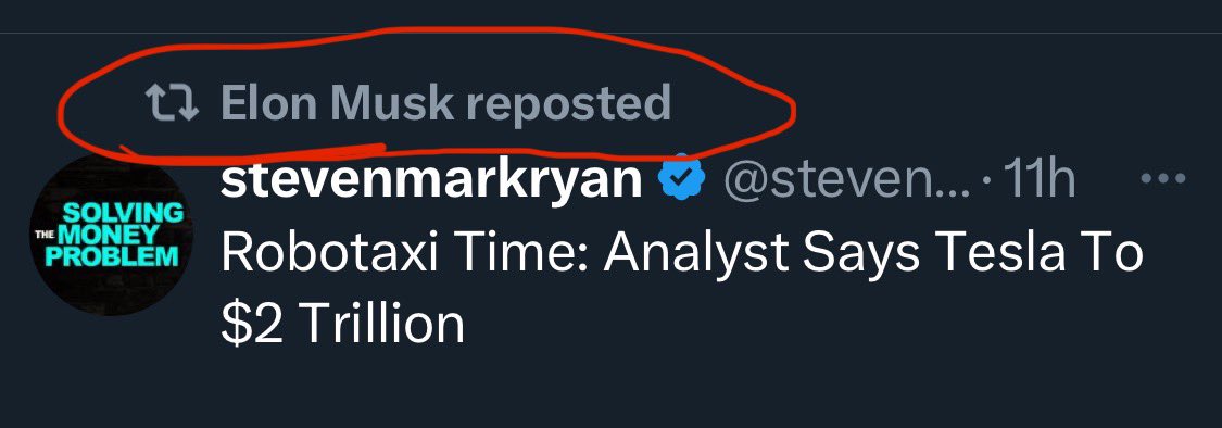 Look what Elon just reposted. 👀
Things are about to get wild! 🧨🚀 
 $TSLA