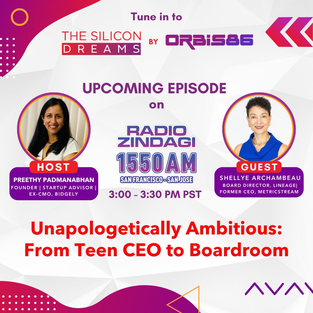 ๐๐ซ๐๐ข๐ฌ๐๐.๐ก๐๐๐ซ.๐๐ญ๐ก (@orbis86_x) on Twitter photo What happens when a 16-year-old girl declares sheโs going to be a CEOโand then actually does it? On this episode of #TheSiliconDreams, co-host ๐ฃ๐ฟ๐ฒ๐ฒ๐๐ต๐ ๐ฃ๐ฎ๐ฑ๐บ๐ฎ๐ป๐ฎ๐ฏ๐ต๐ฎ๐ป (<a href="/preepadu/">Preethy Padmanabhan</a>) sits down with ๐ฆ๐ต๐ฒ๐น๐น๐๐ฒ ๐๐ฟ๐ฐ๐ต๐ฎ๐บ๐ฏ๐ฒ๐ฎ๐ (<a href="/ShelArchambeau/">Shellye Archambeau</a>) โone of techโs What happens when a 16-year-old girl declares sheโs going to be a CEOโand then actually does it? On this episode of #TheSiliconDreams, co-host ๐ฃ๐ฟ๐ฒ๐ฒ๐๐ต๐ ๐ฃ๐ฎ๐ฑ๐บ๐ฎ๐ป๐ฎ๐ฏ๐ต๐ฎ๐ป (<a href="/preepadu/">Preethy Padmanabhan</a>) sits down with ๐ฆ๐ต๐ฒ๐น๐น๐๐ฒ ๐๐ฟ๐ฐ๐ต๐ฎ๐บ๐ฏ๐ฒ๐ฎ๐ (<a href="/ShelArchambeau/">Shellye Archambeau</a>) โone of techโs