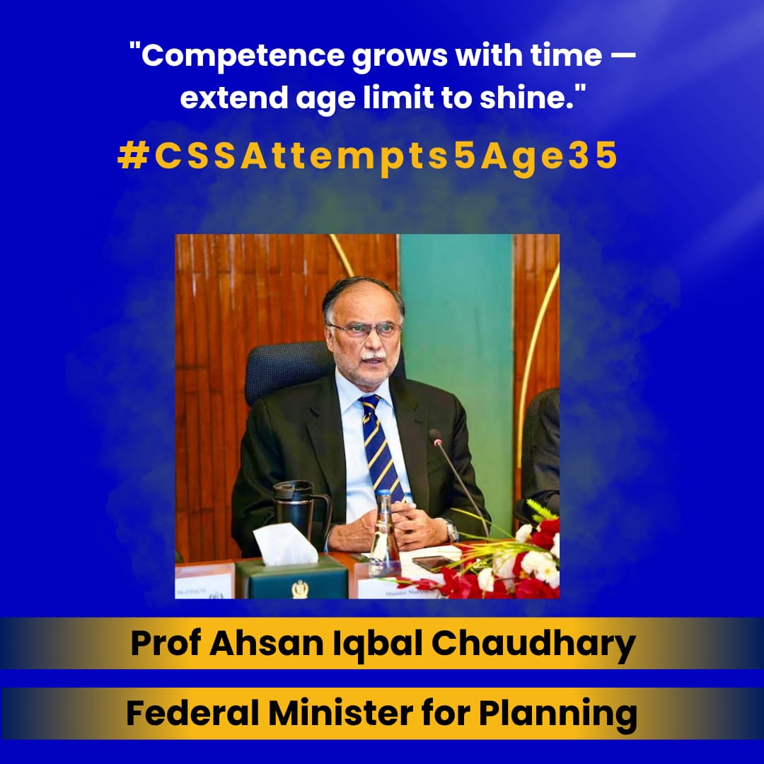 nazish425610661's tweet photo. Respected sir Ahsan Iqbal sahib please our resolution passed by National Assembly regarding age relaxation to 35 years in Css should get implemented...
#css_5attempts_35age
#Ahsaniqbal_for_css_35_5
@betterpakistan https://t.co/3D48HMCWPt