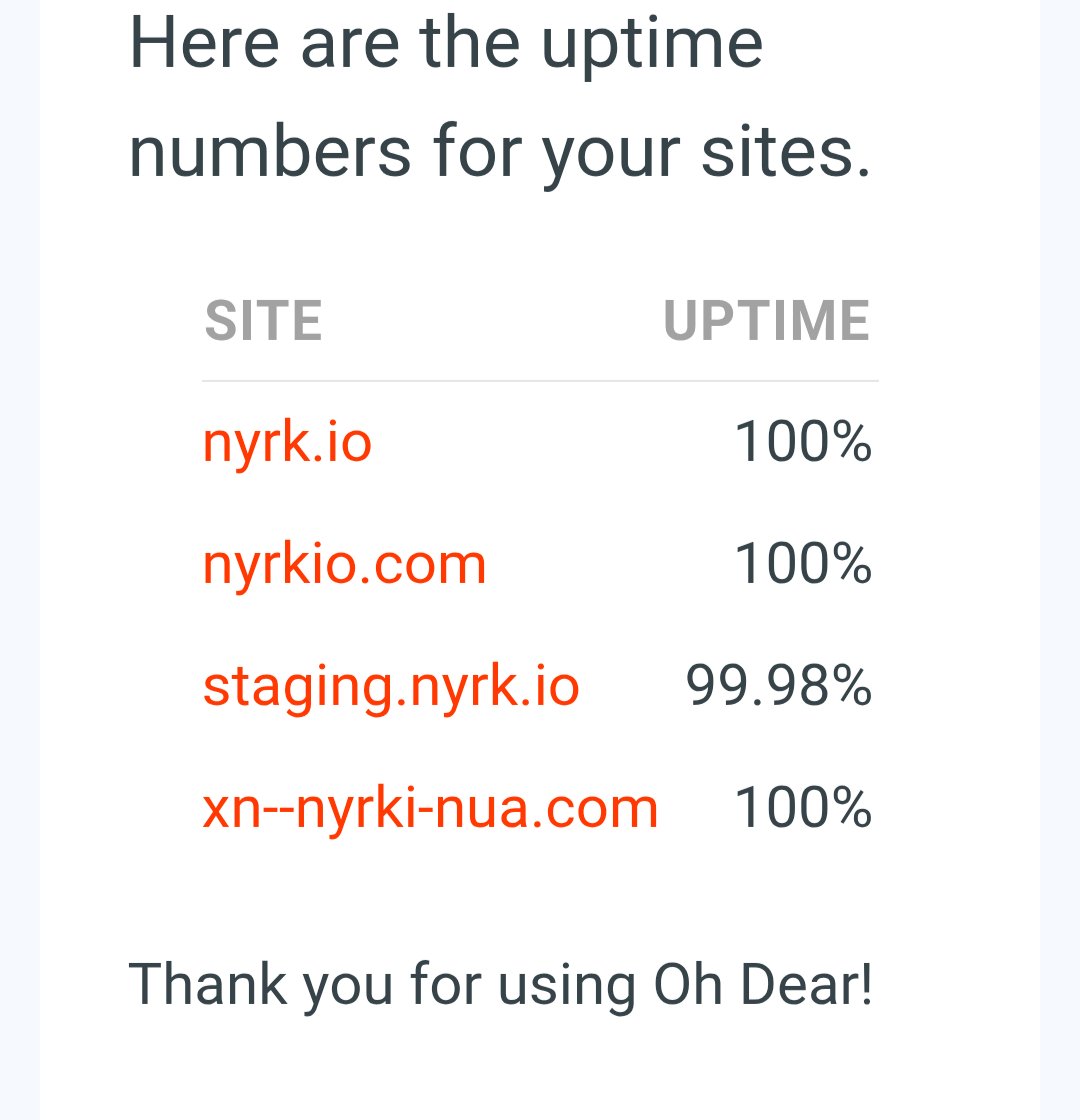 nyrkio's tweet image. The nice thing about building a SaaS service. If you invest in sufficient testing and automation, it doesn't require a lot of handholding to run smoothly in production.