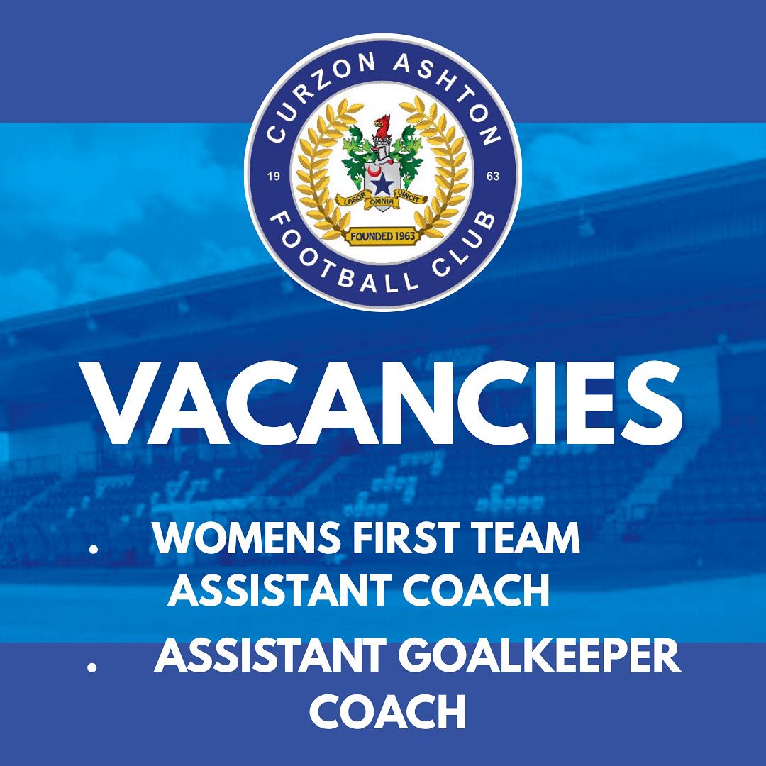 We are also looking for Staff members for the coming season. If you would like to be considered please get in touch ⬇️ curzonashtonwfc@gmail.com