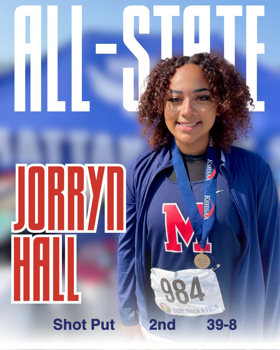Junior Jorryn Hall powered her way to 2nd place in the Shot Put with a mark of 39'8"! 💪 #mhstf25