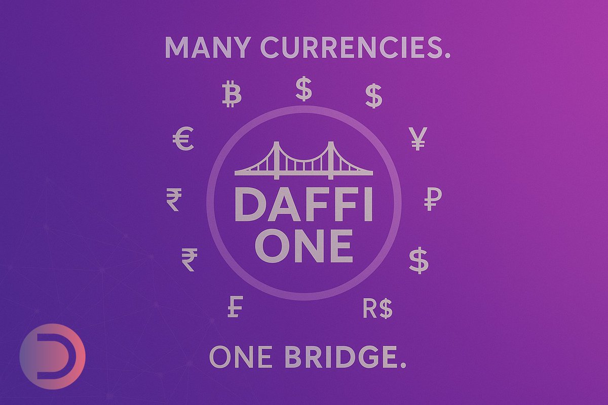 digitalag3don's tweet photo. 🌐💸So many currencies in 2025, we stopped counting.

But hey — you only need one bridge!🌉Well, @DaffiOne makes crypto and fiat play nice together.

Send, swap &amp; smile — no passport required.😎Because money should move faster than your Monday blues...

#DaffiOne #Payments #Tech https://t.co/PEblFZYuhM