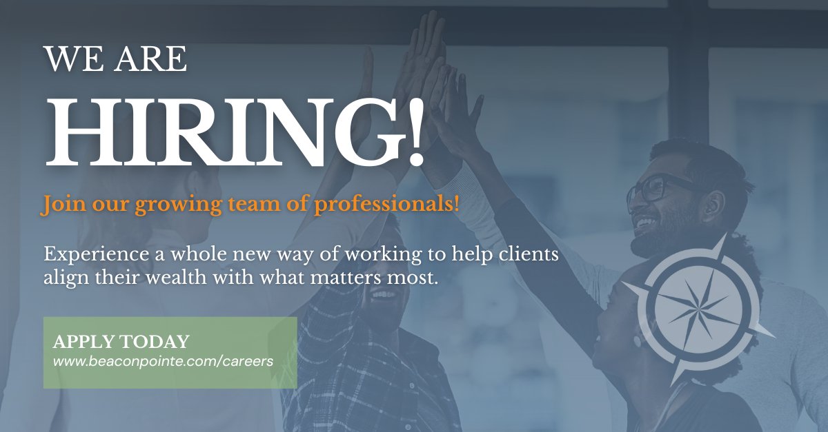 Ready to advance your career? We're expanding nationwide and have multiple positions open across the country for talented individuals to join our growing team. 

Learn all the details and apply for your dream role with Beacon Pointe today. beaconpointe.com/careers #hiring