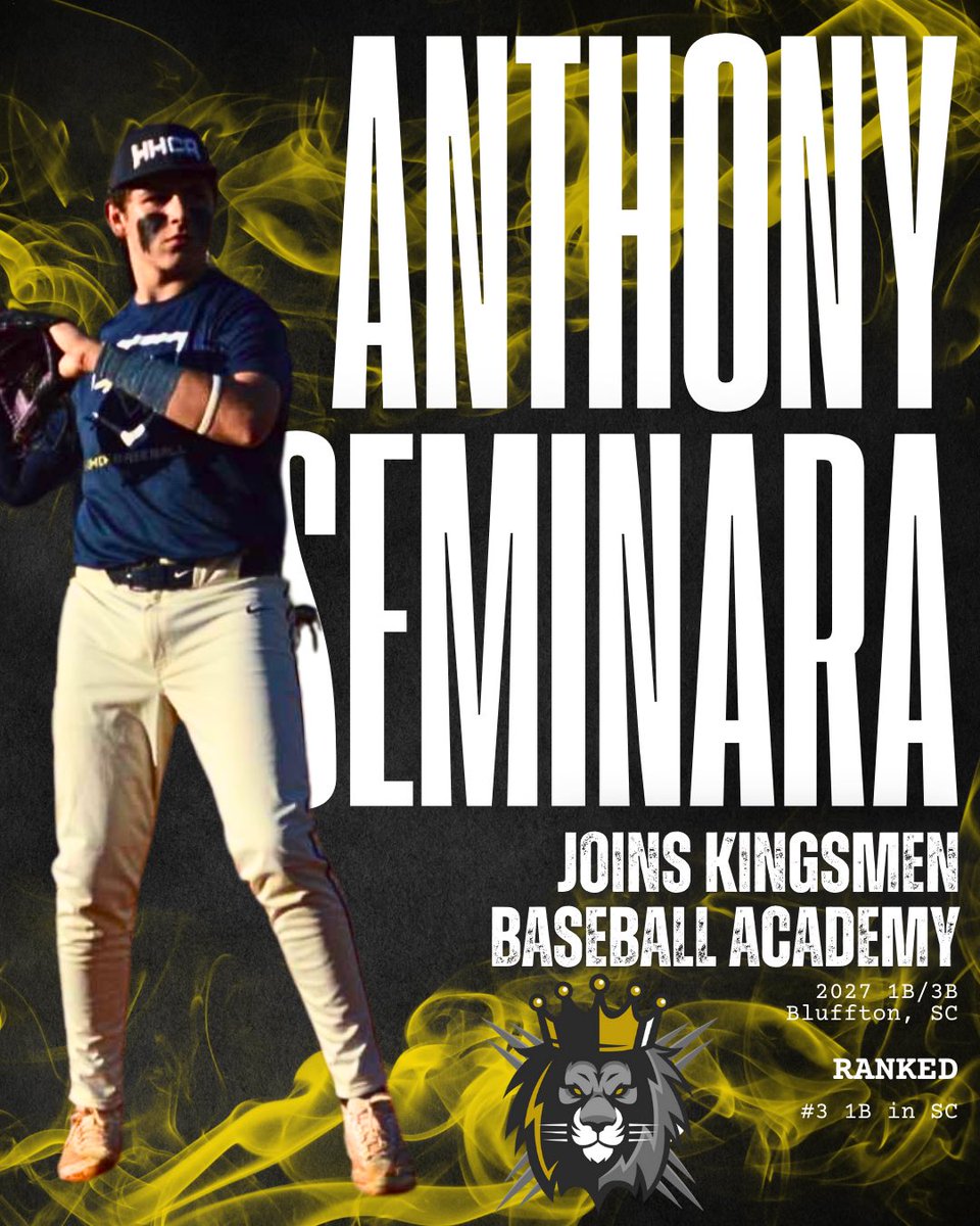 Incoming Kingsman!!
Welcome Anthony Seminara to the family👑
#kingsmenbaseballacademy 
<a href="/AnthonySem84472/">Anthony Seminara</a> 
<a href="/FlatgroundBats/">FLATGROUND Hitting</a>