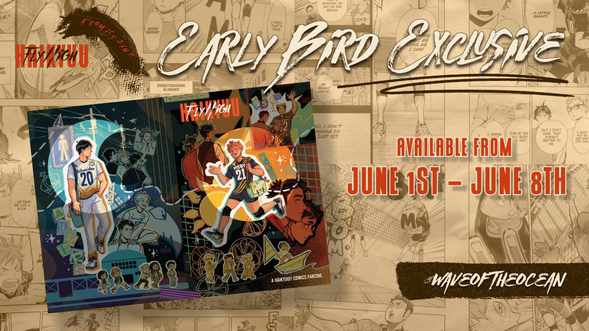 Fly High: HQ Comics Zine | CREATION (@flyhighzine) on Twitter photo ⭐️ PREORDERS OPEN ⭐️
Yes, you've read that right! Our preorders for Fly High: Haikyuu Comics Zine are now OPEN through July 1!
Be sure to place your order by June 8 to secure an extra early bird cover print by the amazing <a href="/waveoftheocean/">michelle @ packing orders!</a>! ❤️
flyhighcomiczine.bigcartel.com Bundles ⬇️ ⭐️ PREORDERS OPEN ⭐️
Yes, you've read that right! Our preorders for Fly High: Haikyuu Comics Zine are now OPEN through July 1!
Be sure to place your order by June 8 to secure an extra early bird cover print by the amazing <a href="/waveoftheocean/">michelle @ packing orders!</a>! ❤️
flyhighcomiczine.bigcartel.com Bundles ⬇️