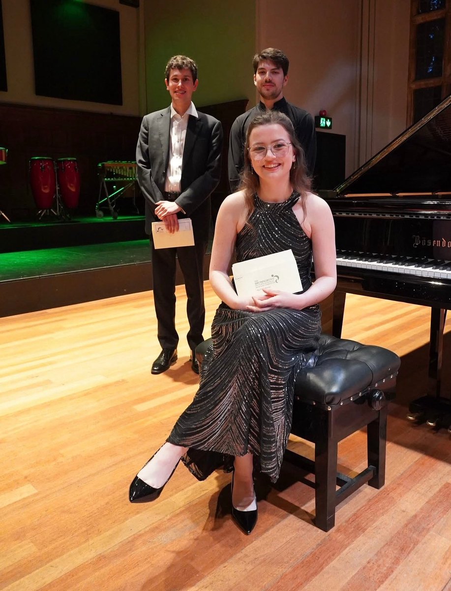📸 BIMC Finalists, Jamie Cochrane and Iohan Coman, pictured with 2025 winner, Madeleine Brown. 

#BIMC #BIMC25 #TheBromsgrove #MusicCompetition