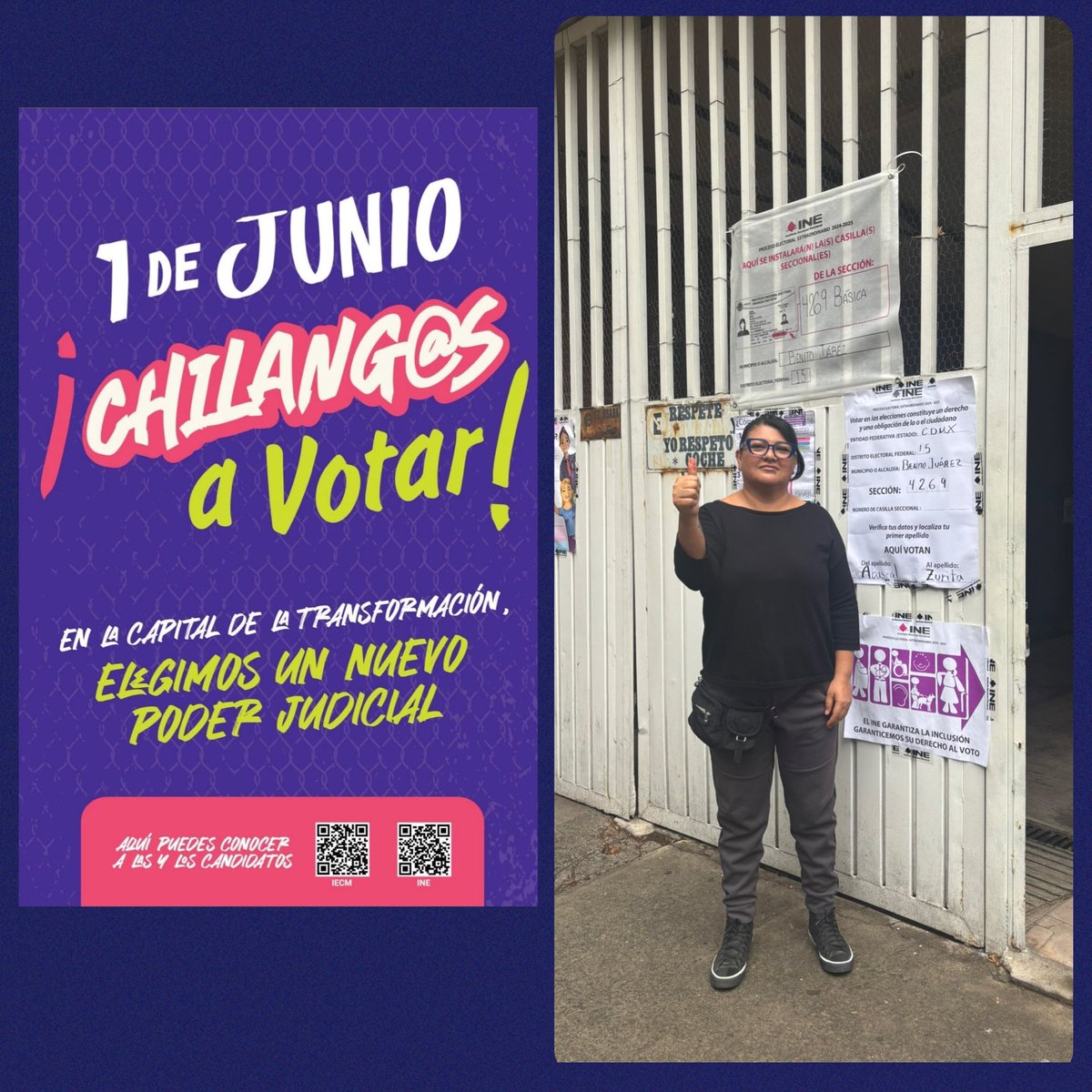 #EleccionesJudiciales a votar!! Que no se te pase la oportunidad de participar y elegir a quienes deben impartir justicia.
