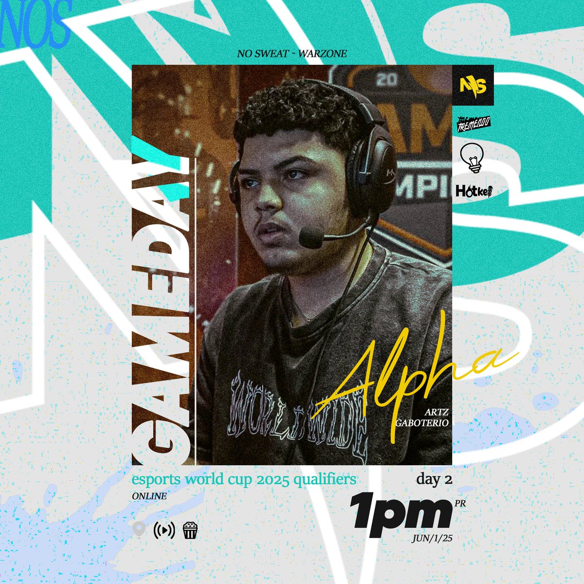 EWC NA Qualifiers Día 2!
A romper boys🔫⚡🇵🇷 

POVs:
Alpha - twitch.tv/ot_alpha 
Artz - twitch.tv/cdgartzz 
Gaboterio - twitch.tv/gaboteriogg