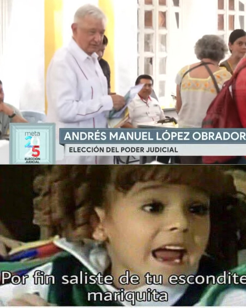 Aarrtvi's tweet image. Yo al ver que López Obrador votó en la #ElecciónJudicial