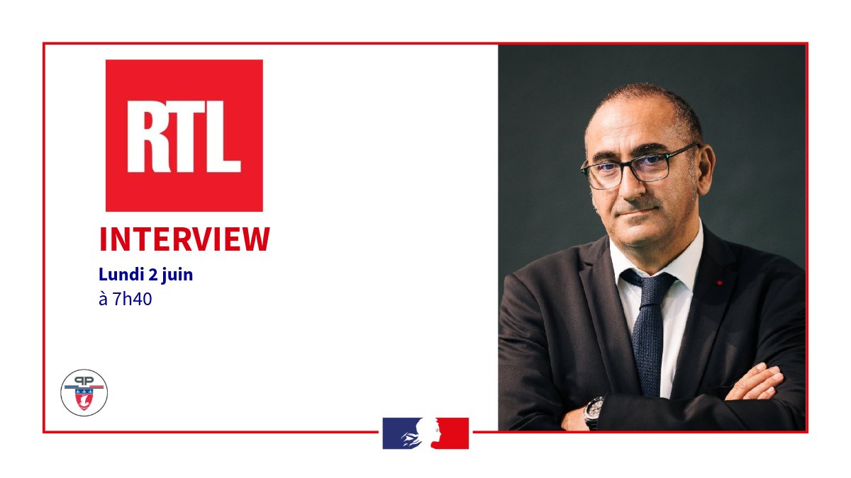 #Interview 🎙️ | Retrouvez-moi demain, à partir de 7h40, dans le studio de <a href="/RTLFrance/">RTL France</a>.
