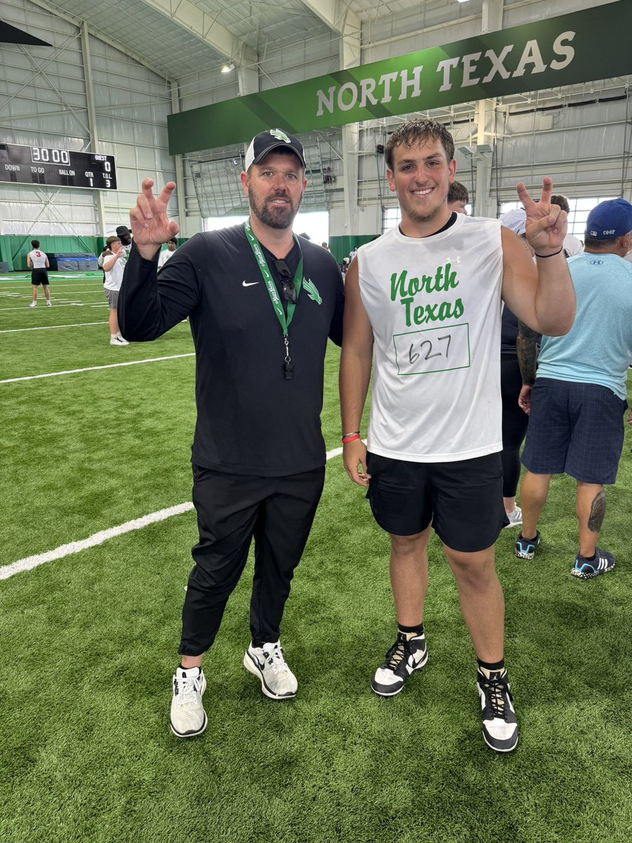 Jacob Wilson (@jacobwilson1369) on Twitter photo Had a great time at the <a href="/MeanGreenFB/">UNT Football</a> football camp this morning; thank you <a href="/Coach_Crill/">Cody Crill</a> for a great camp!
<a href="/coacharoy/">Coach Roy</a> <a href="/CoachNichols88/">Coach Nightmare Nichols</a> <a href="/Coach_DGonzalez/">Derrick Gonzalez</a> Had a great time at the <a href="/MeanGreenFB/">UNT Football</a> football camp this morning; thank you <a href="/Coach_Crill/">Cody Crill</a> for a great camp!
<a href="/coacharoy/">Coach Roy</a> <a href="/CoachNichols88/">Coach Nightmare Nichols</a> <a href="/Coach_DGonzalez/">Derrick Gonzalez</a>
