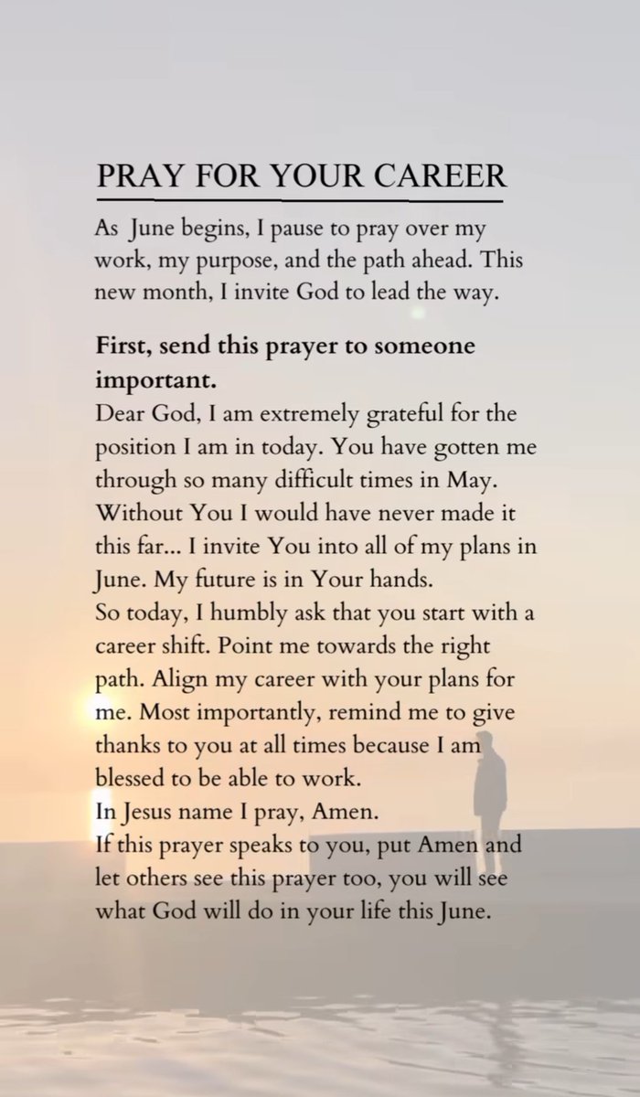 Pray for your career