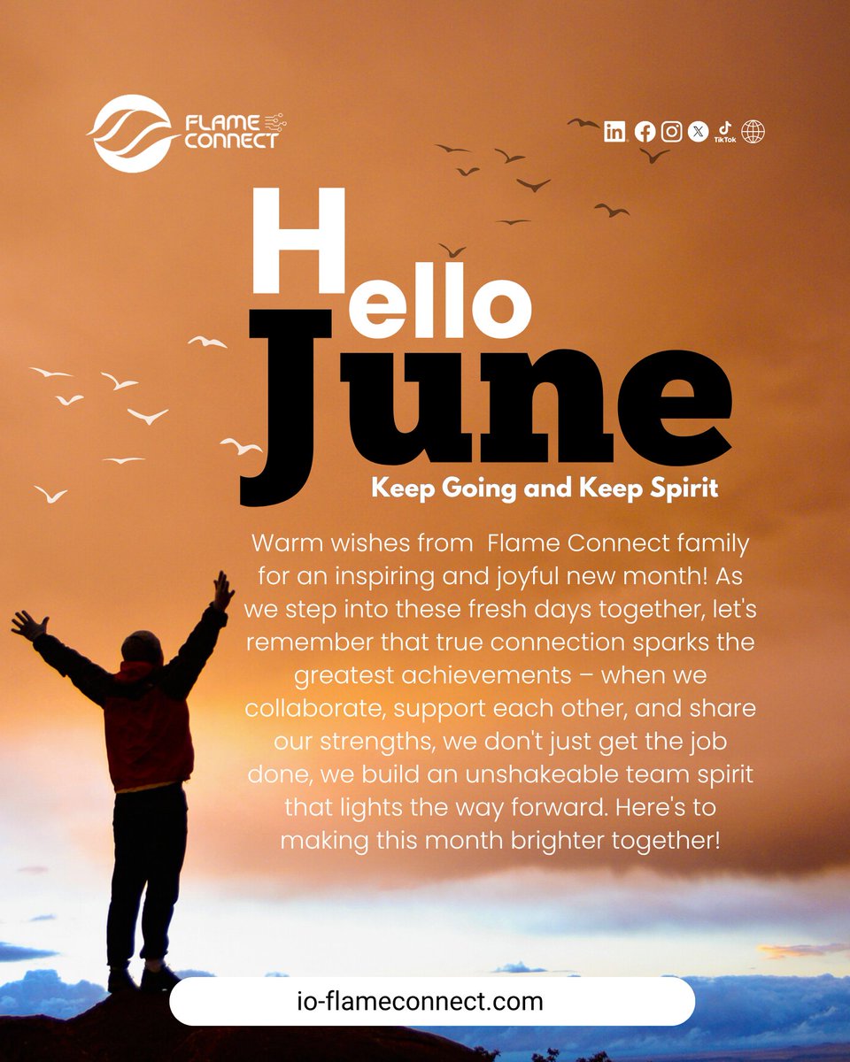 New month, renewed fire! 🔥 Let’s ignite our collective strength and keep that team spirit blazing. Remember: when we connect, collaborate, and carry each other forward, there’s no limit to what we can achieve. ✨  
👉 Join the flame: io-flameconnect.com
