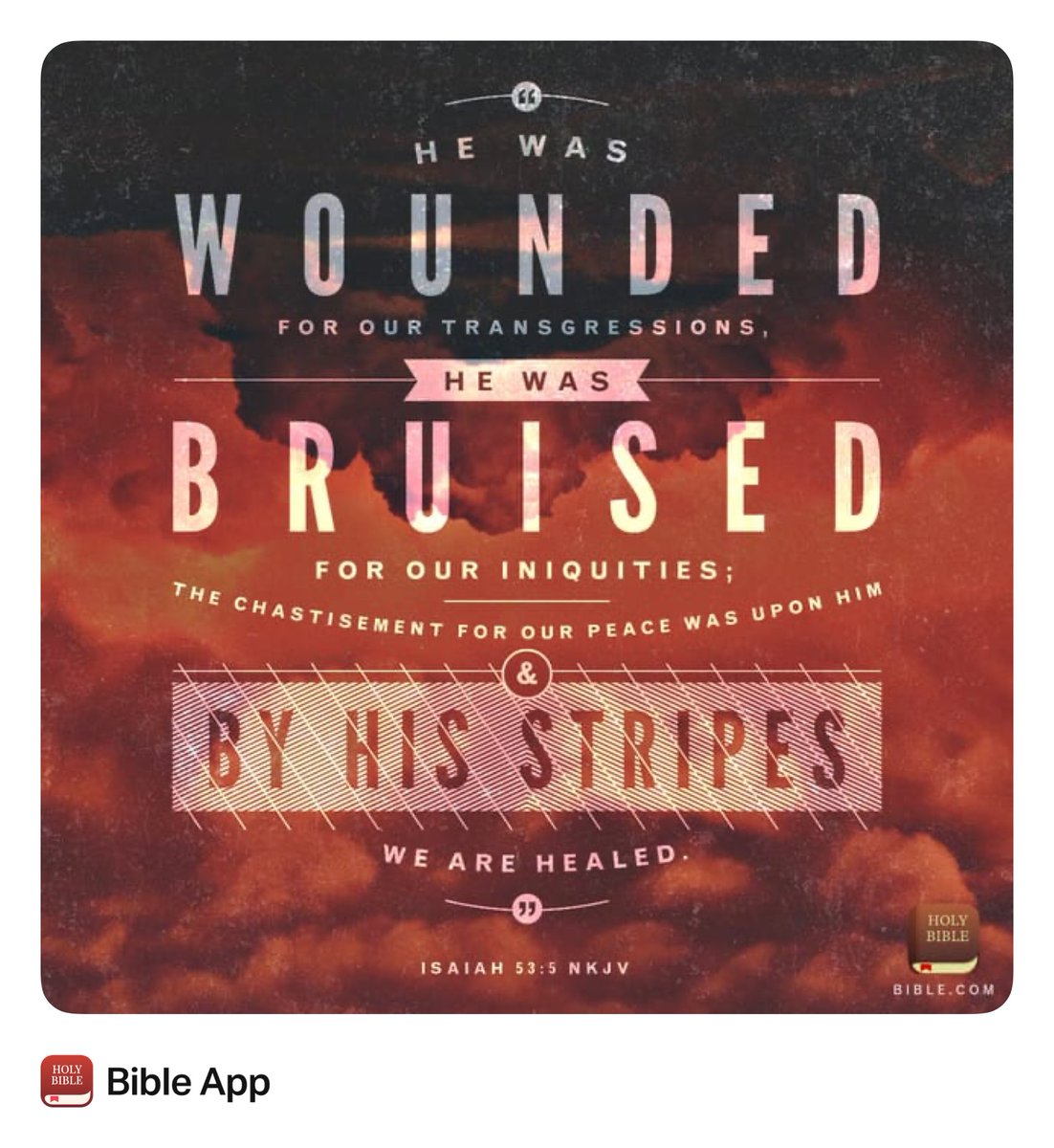 He was wounded for our transgressions.