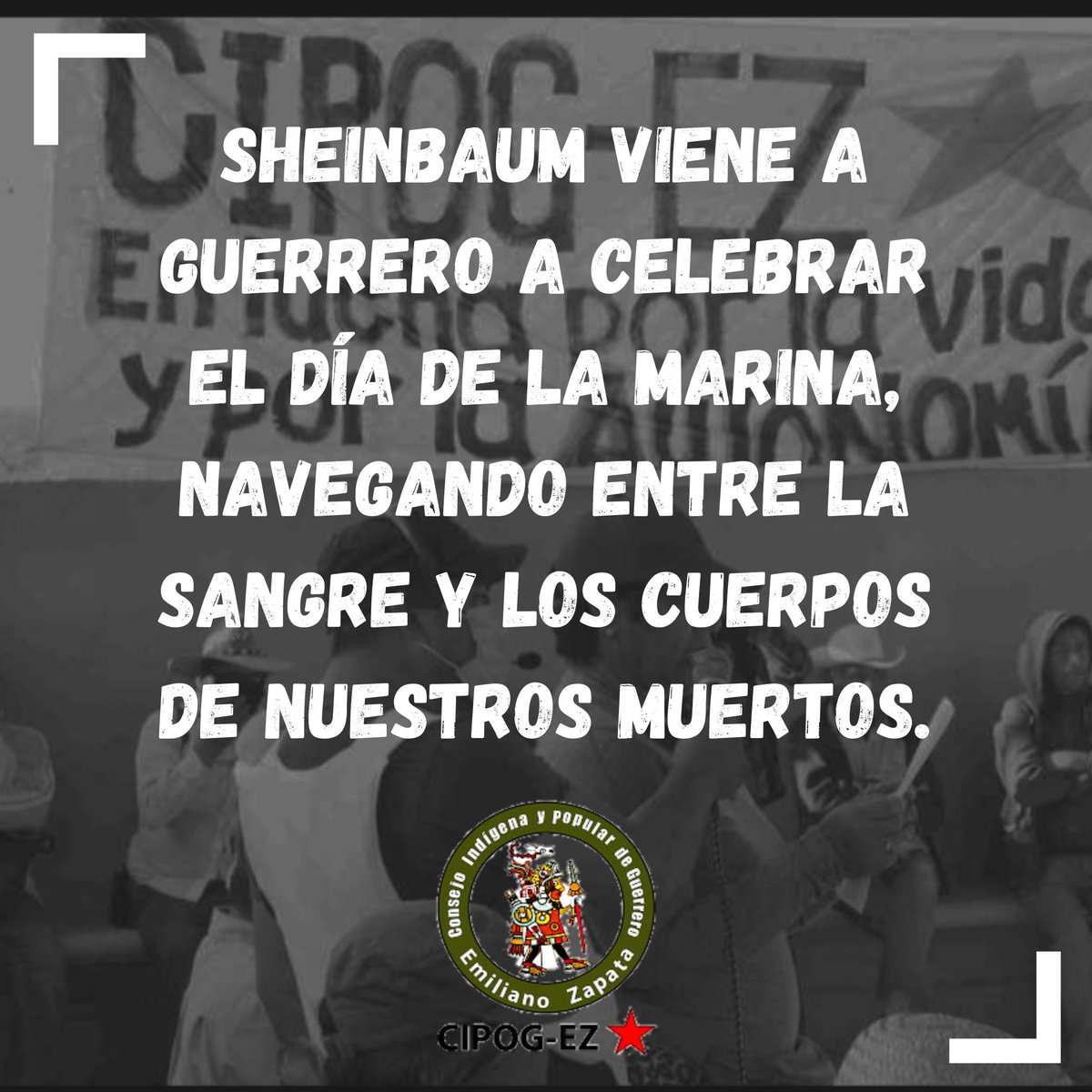 CNI_Mexico's tweet image. SHEINBAUM VIENE A GUERRERO A CELEBRAR EL DÍA DE LA MARINA, NAVEGANDO ENTRE LA S4NGR3 Y LOS CU3RP0S DE NUESTROS MU3RT0S. 

wp.me/p8qHTQ-2W6